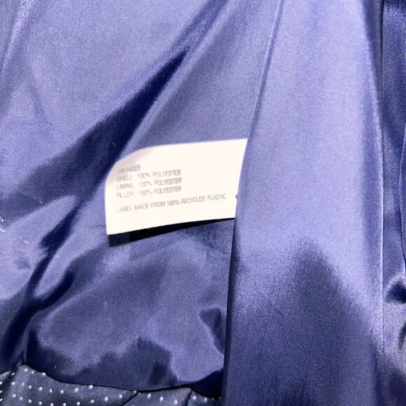 Gap Navy & White Polka Dot Winter Wear Puffer Vest Medium - Picture 4 of 6